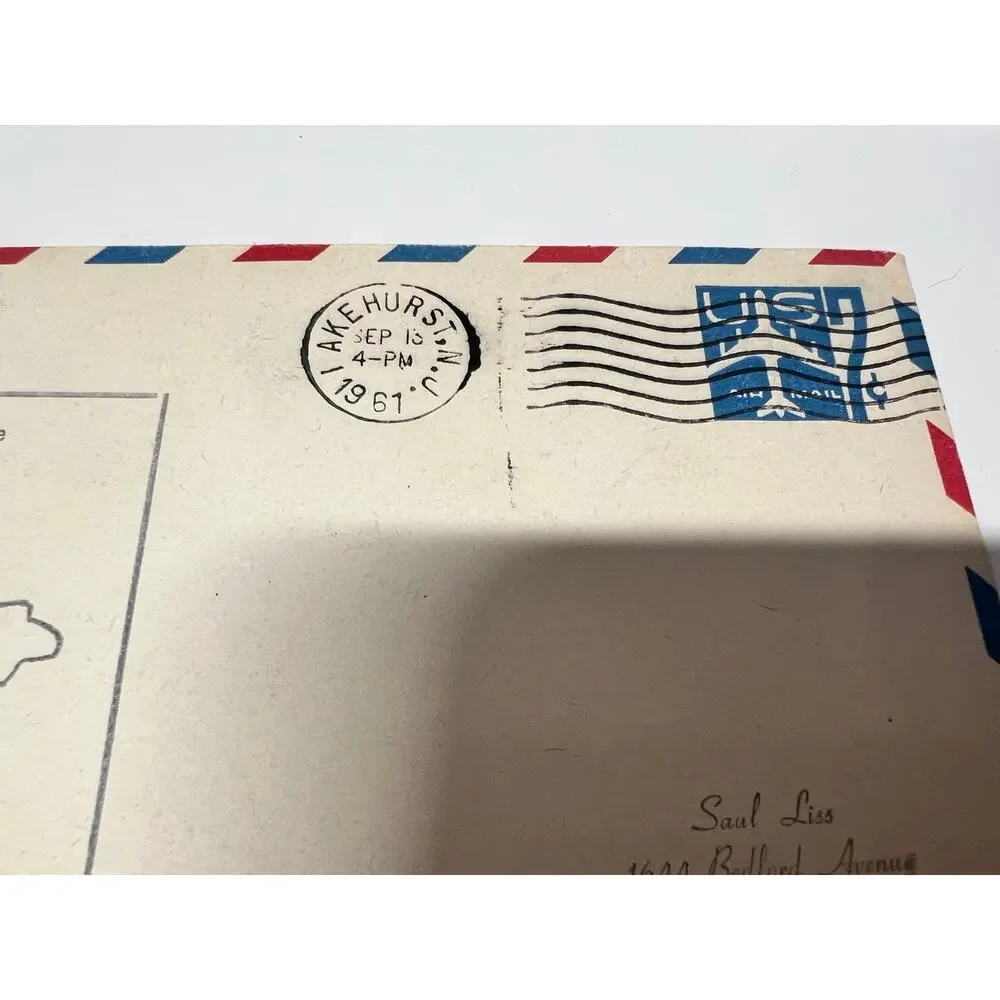 1961 US Navy Airship Lakehurst 40th Anniversary Airmail Cover Envelope